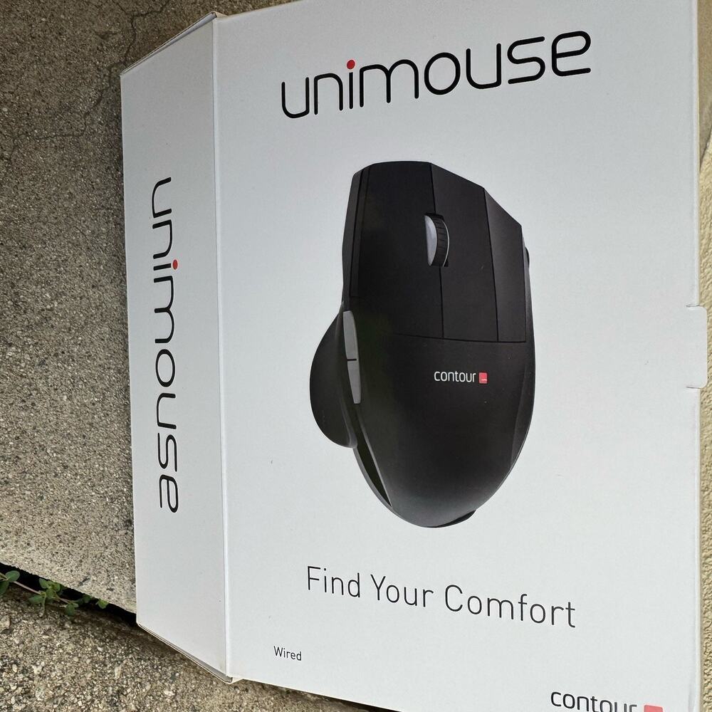 Contour Unimouse Ergonomic Wired Mouse Thumb Support Right-Handed Tested Works
